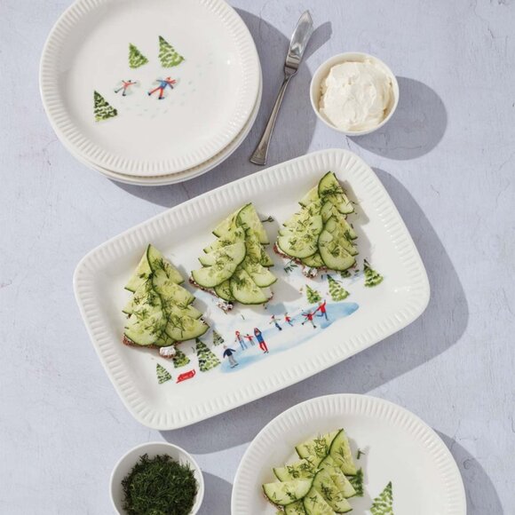 Lenox Profile Snow Day Rectangular Porcelain Platter - Picture 8 of 11